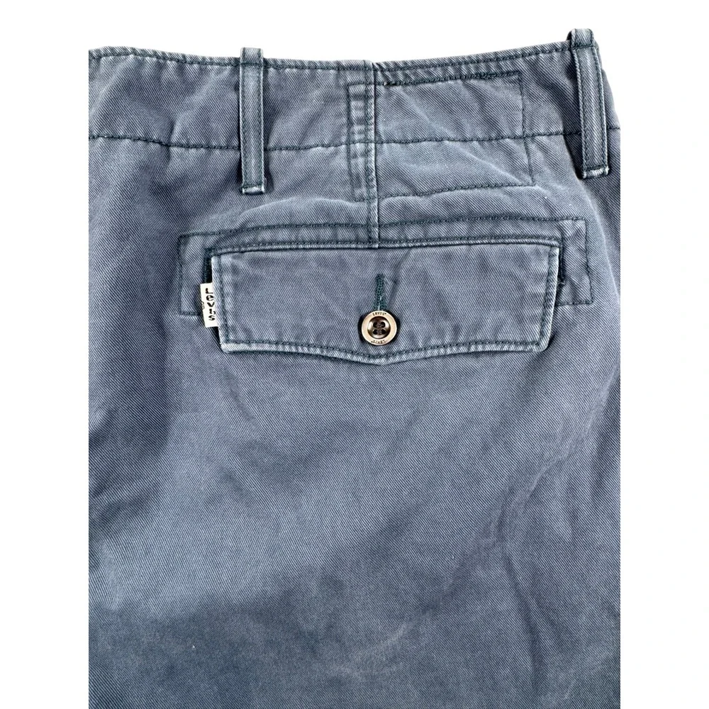 Levis Chino Pants Men 34x32 Blue Straight Leg 100% Cotton White‎ Tab Classic